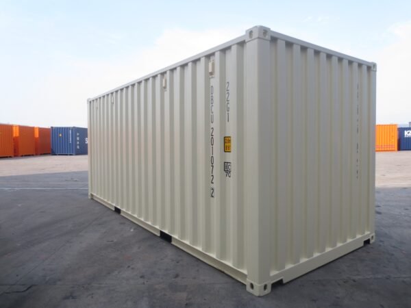 Container 20 Pieds Blanc crème 1er voyage (Neuf) – Image 2